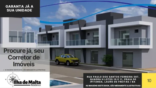 Casa de Condomínio com 3 Quartos à venda, 122m² no Ipitanga, Lauro de Freitas