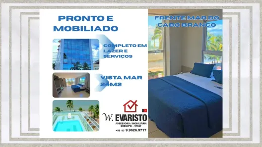 Flat com 1 Quarto à venda, 25m² no Cabo Branco, João Pessoa
