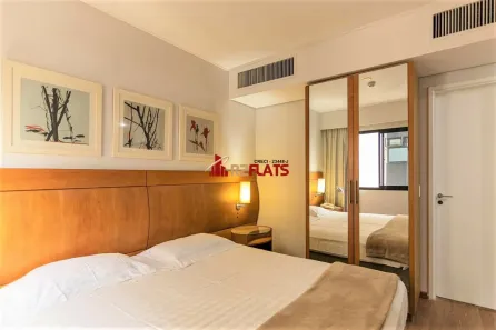 Flat com 1 Quarto para alugar, 28m² no Indianópolis, São Paulo