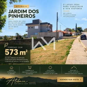 Lote/Terreno à venda, 573m² no Jardim dos Pinheiros, Atibaia