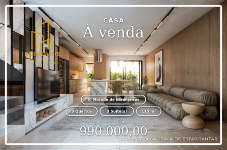 Casa com 3 Quartos à venda, 115m² no Morada de Laranjeiras, Serra