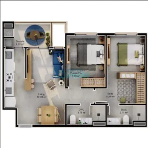 Apartamento com 2 Quartos à venda, 110m² no Saco Grande, Florianópolis