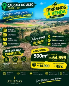 Lote/Terreno à venda, 500m² no Jardim Monte Verde (Caucaia do Alto), Cotia