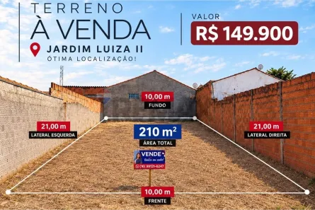 Lote/Terreno à venda, 210m² no Jardim Luiza II, Franca