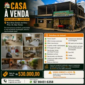 Casa com 2 Quartos à venda, 200m² no Cidade Nova, Manaus