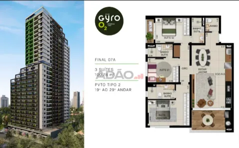 Apartamento com 3 Quartos à venda, 101m² no Serrinha, Goiânia