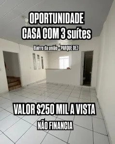 Casa com 3 Quartos à venda, 90m² no Parque 10 de Novembro, Manaus