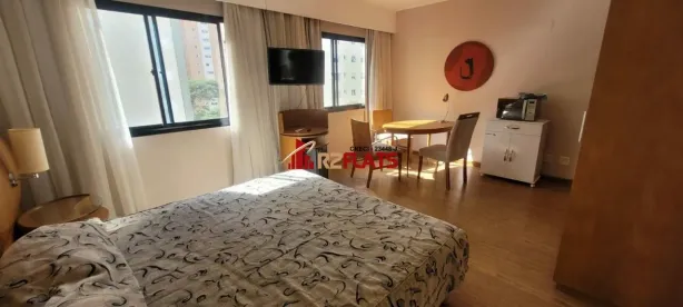 Flat com 1 Quarto para alugar, 28m² no Indianópolis, São Paulo
