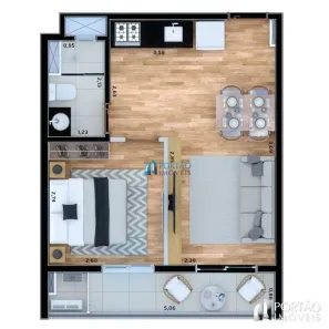 Apartamento com 1 Quarto à venda, 35m² no Vila Nova Cidade Universitária, Bauru