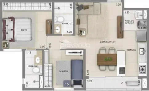 Apartamento com 3 Quartos à venda, 76m² no Setor Coimbra, Goiânia