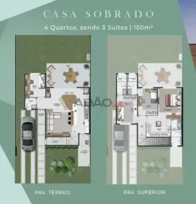 Casa de Condomínio com 4 Quartos à venda, 150m² no Jardins Berlim, Senador Canedo