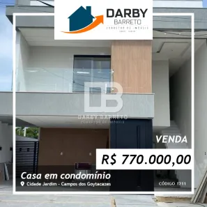 Casa de Condomínio com 3 Quartos à venda, 170m² no Travessão, Campos dos Goytacazes