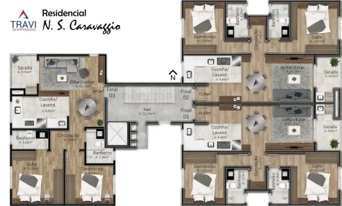 Apartamento com 2 Quartos à venda, 84m² no Santa Lúcia, Caxias do Sul