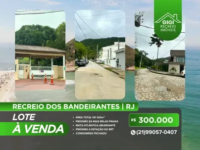 Lote/Terreno à venda, 300m² no Recreio dos Bandeirantes, Rio de Janeiro