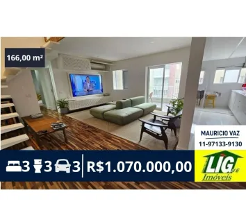Cobertura com 3 Quartos à venda, 166m² no Vila Polopoli, São Paulo