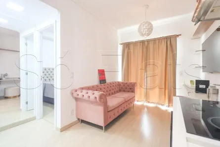 Apartamento com 1 Quarto para alugar, 33m² no Santo Amaro, São Paulo