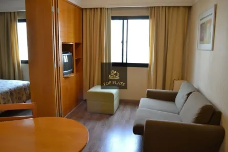 Flat com 1 Quarto para alugar, 30m² no Moema, São Paulo