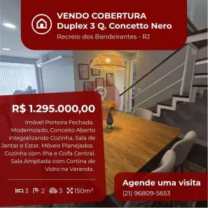 Cobertura com 3 Quartos à venda, 150m² no Recreio dos Bandeirantes, Rio de Janeiro