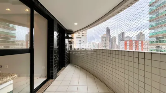 Apartamento com 3 Quartos para alugar, 122m² no Pompéia, Santos