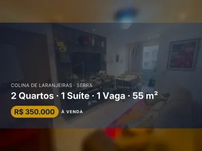 Apartamento com 2 Quartos à venda, 55m² no Colina de Laranjeiras, Serra
