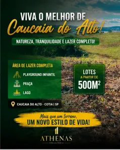 Lote/Terreno à venda, 500m² no Jardim São Luiz (Caucaia do Alto), Cotia