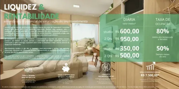 Apartamento com 1 Quarto à venda, 21m² no Tamandaré, Tamandaré