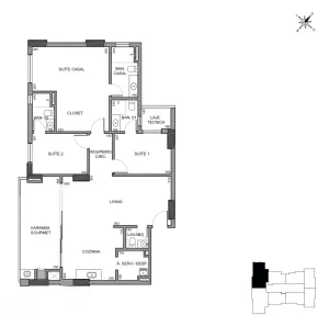 Apartamento com 3 Quartos à venda, 129m² no Setor Bueno, Goiânia