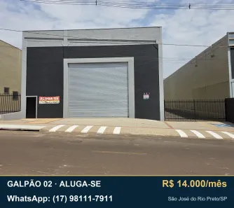 Galpão/Depósito/Armazém para alugar, 612m² no Distrito Industrial Doutor Carlos Arnaldo e Silva, São José do Rio Preto