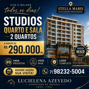 Apartamento com 1 Quarto à venda, 25m² no Stella Maris, Salvador