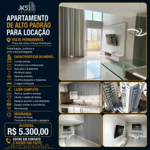 Apartamento com 3 Quartos para alugar, 75m² no Jardim Goiás, Goiânia