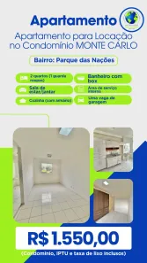 Apartamento com 2 Quartos para alugar, 60m² no Jardim Florianópolis, Cuiabá