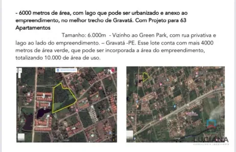 Lote/Terreno à venda, 6000m² no Alpes Suiços, Gravatá