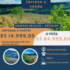 Lote/Terreno à venda, 500m² no dos Mendes (Caucaia do Alto), Cotia