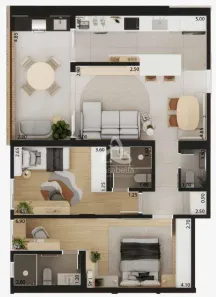 Apartamento com 2 Quartos à venda, 101m² no Embaré, Santos