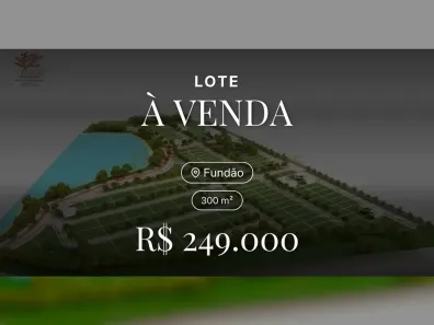 Lote/Terreno à venda, 300m² no , Fundão