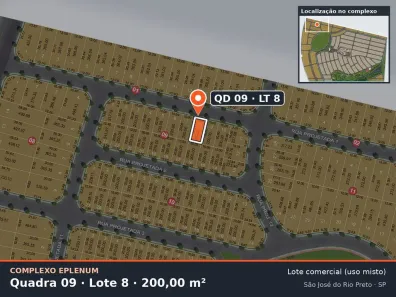 Lote/Terreno à venda, 200m² no Eparque Mirage, São José do Rio Preto