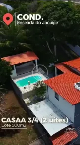 Casa de Condomínio com 3 Quartos à venda, 200m² no Barra do Jacuípe, Camaçari