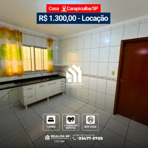 Casa com 1 Quarto para alugar, 60m² no Parque Jandaia, Carapicuíba