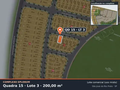 Lote/Terreno à venda, 200m² no Eparque Mirage, São José do Rio Preto