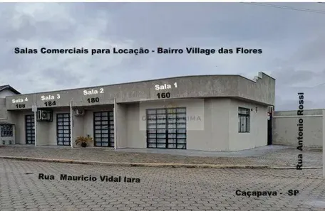 Sala Comercial para alugar, 68m² no Village das Flores, Caçapava