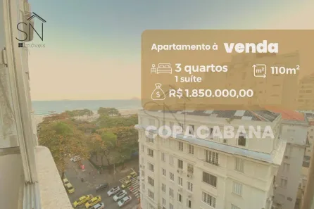 Apartamento com 3 Quartos à venda, 110m² no Copacabana, Rio de Janeiro