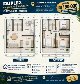 Casa com 3 Quartos à venda, 85m² no Recanto do Poço, Cabedelo