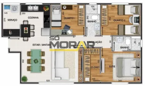 Apartamento com 3 Quartos à venda, 80m² no Cidade Nova, Belo Horizonte