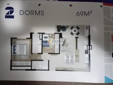 Apartamento com 2 Quartos à venda, 69m² no Condomínio Royal Park, São José dos Campos