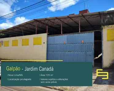 Galpão/Depósito/Armazém para alugar, 720m² no Jardim Canadá, Nova Lima