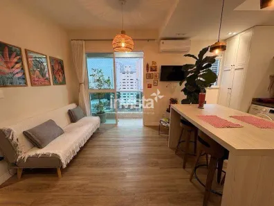 Apartamento com 1 Quarto para alugar, 55m² no Pompéia, Santos
