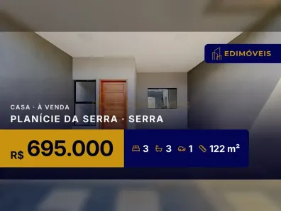 Casa com 3 Quartos à venda, 136m² no Planície da Serra, Serra