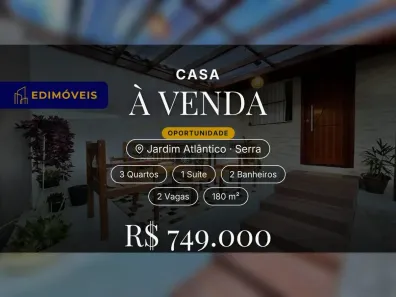 Casa com 3 Quartos à venda, 180m² no Jardim Atlântico, Serra