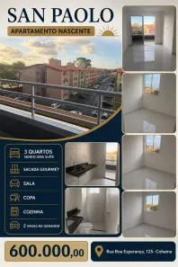 Apartamento com 3 Quartos à venda, 50m² no Cohama, São Luís