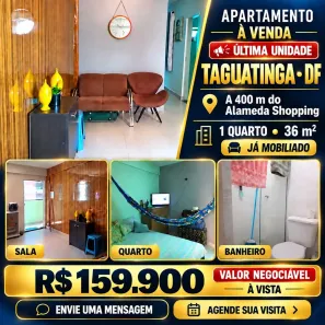 Apartamento com 1 Quarto à venda, 36m² no Taguatinga Sul, Brasília